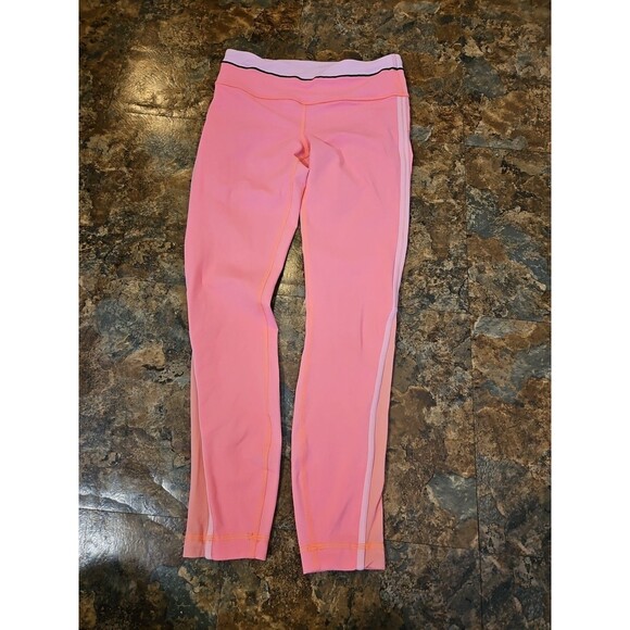 Lululemon  Leggings Peach Yoga Activewear Size 4 Workout Pants (L19) - Picture 4 of 8